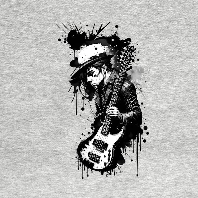 Bass Player ink by MonkeyMadness